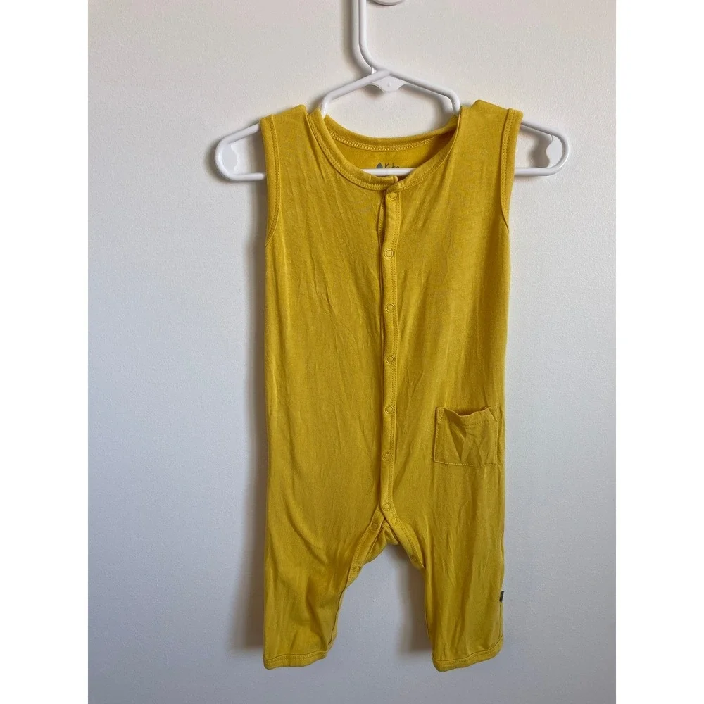 Kyte Baby Sleeveless Romper Marigold Yellow Bamboo 12-18‎ Months